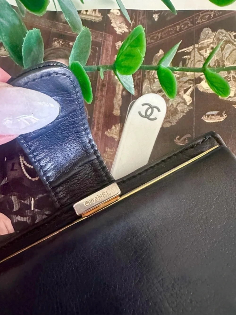Chanel Caviar Mini Wallet with Chain Belt